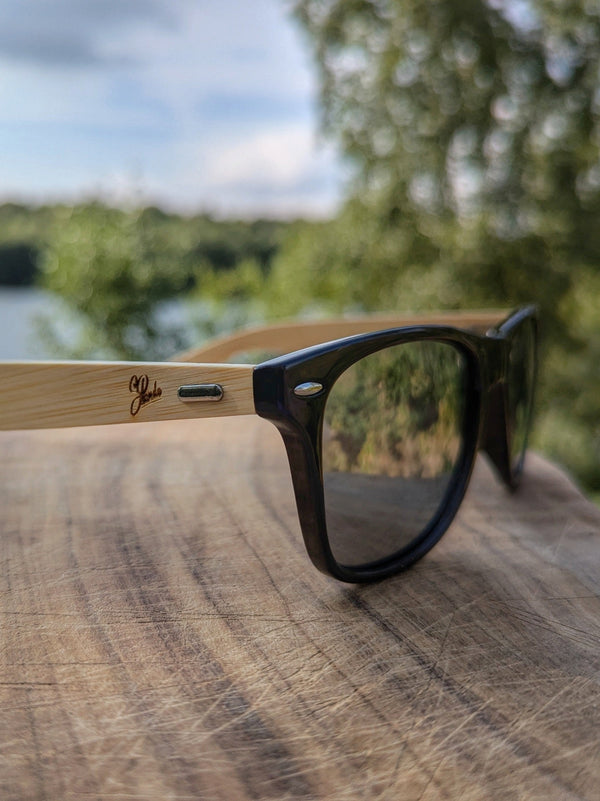 Bamboo Panda Sunglasses with Grey Mirrored Polarized lenses and UV400 Protection Street Panda