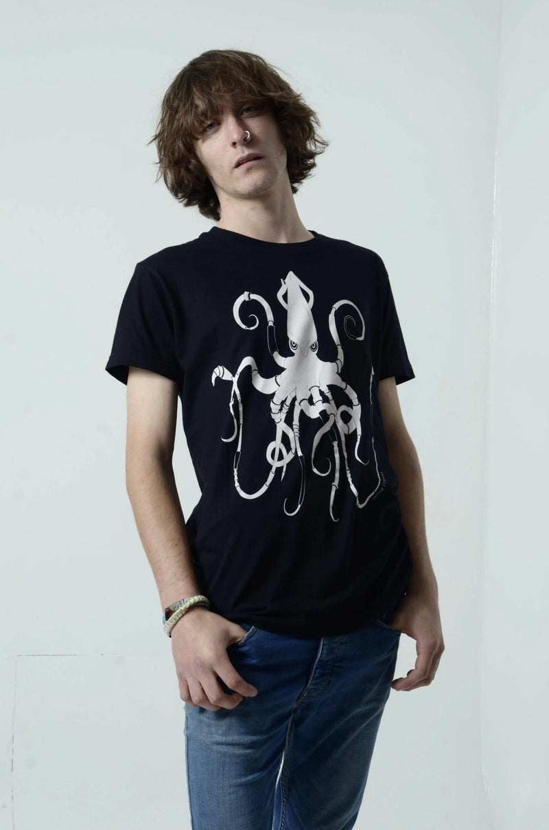 Black Cyber Squid Unisex Tee