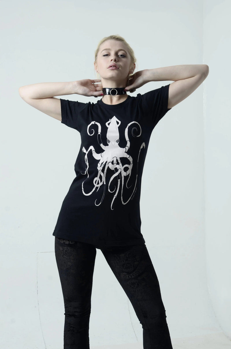 Black Cyber Squid Unisex Tee