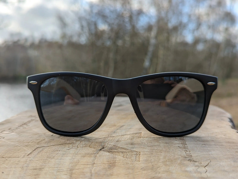 Eco‑Friendly Bamboo Panda Sunglasses | Wayfarer Style, Clear, Polarised UV400 Lens Street Panda