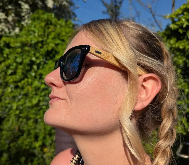 Eco‑Friendly Bamboo Panda Sunglasses | Wayfarer Style, Polarised UV400 Lens Street Panda