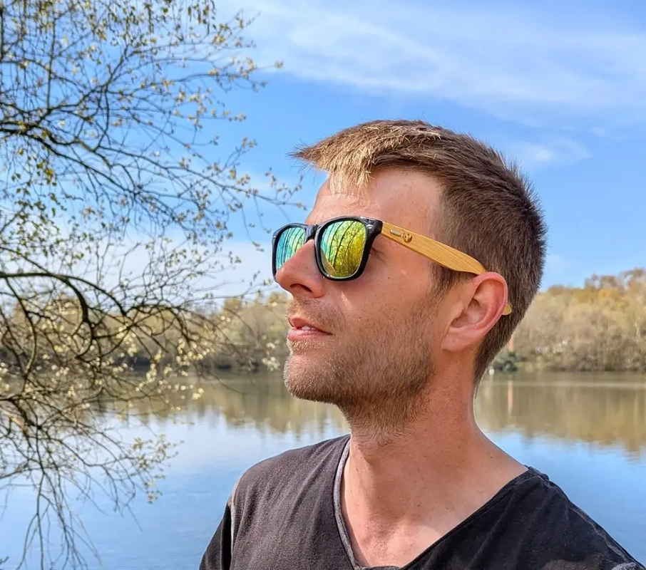 Eco‑Friendly Bamboo Panda Sunglasses | Wayfarer Style, Polarised UV400 Lens Street Panda