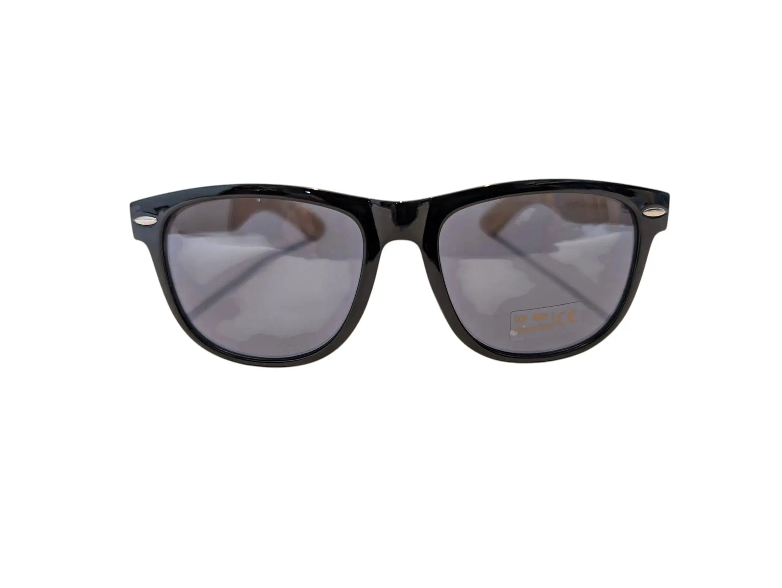 Handmade Black Bamboo Panda Sunglasses with clear Polarised UV400