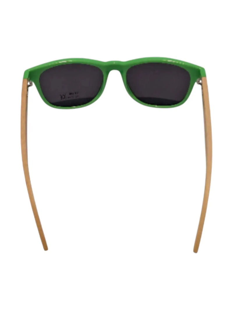 Handmade Green Bamboo Panda Sunglasses with clear Polarised UV400 Lenses Street Panda Clothing