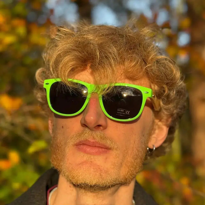 Handmade Green Bamboo Panda Sunglasses with clear Polarised UV400 Lenses Street Panda Clothing