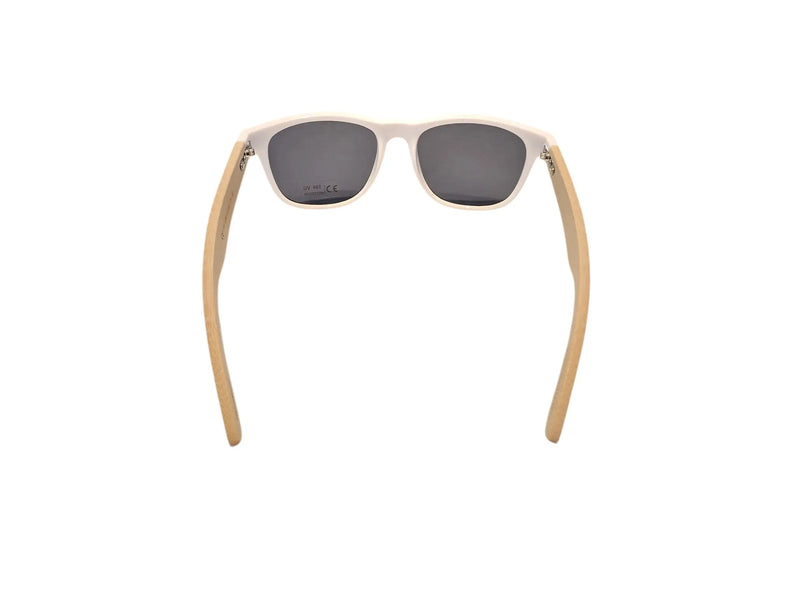 Handmade White Bamboo Panda Sunglasses with clear Polarised UV400 Lenses Street Panda Clothing