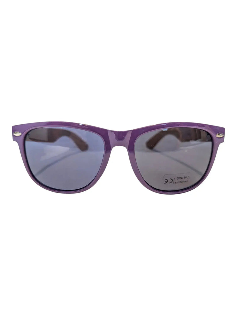 Handmade Purple Bamboo Panda Sunglasses with clear Polarised UV400 Lenses Street Panda Clothing