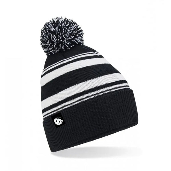 Minimal Striped Pom Beanie Street Panda Clothing