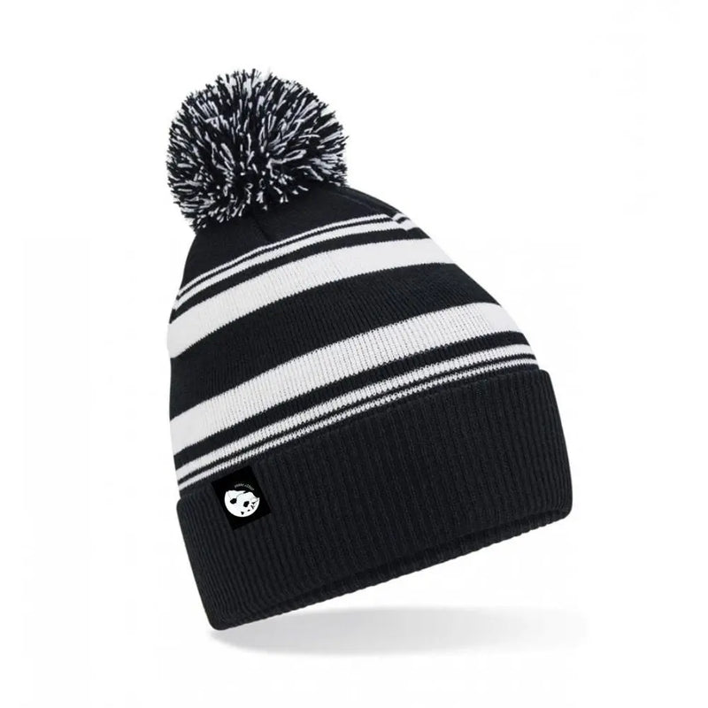 Minimal Striped Pom Beanie Street Panda Clothing