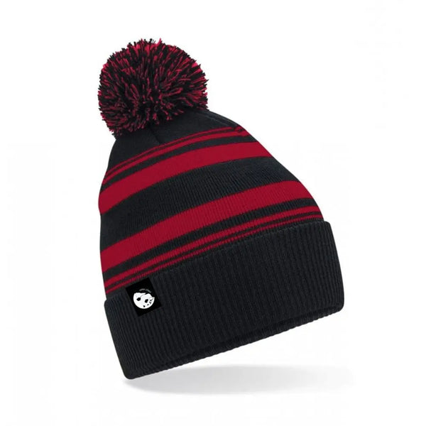 Minimal Striped Pom Beanie Street Panda Clothing