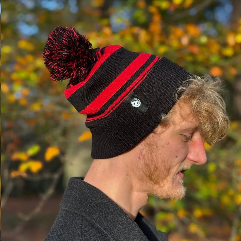 Minimal Striped Pom Beanie Street Panda Clothing