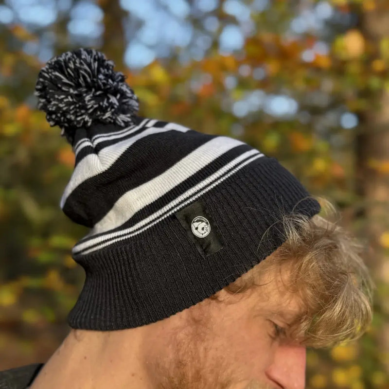 Minimal Striped Pom Beanie Street Panda Clothing