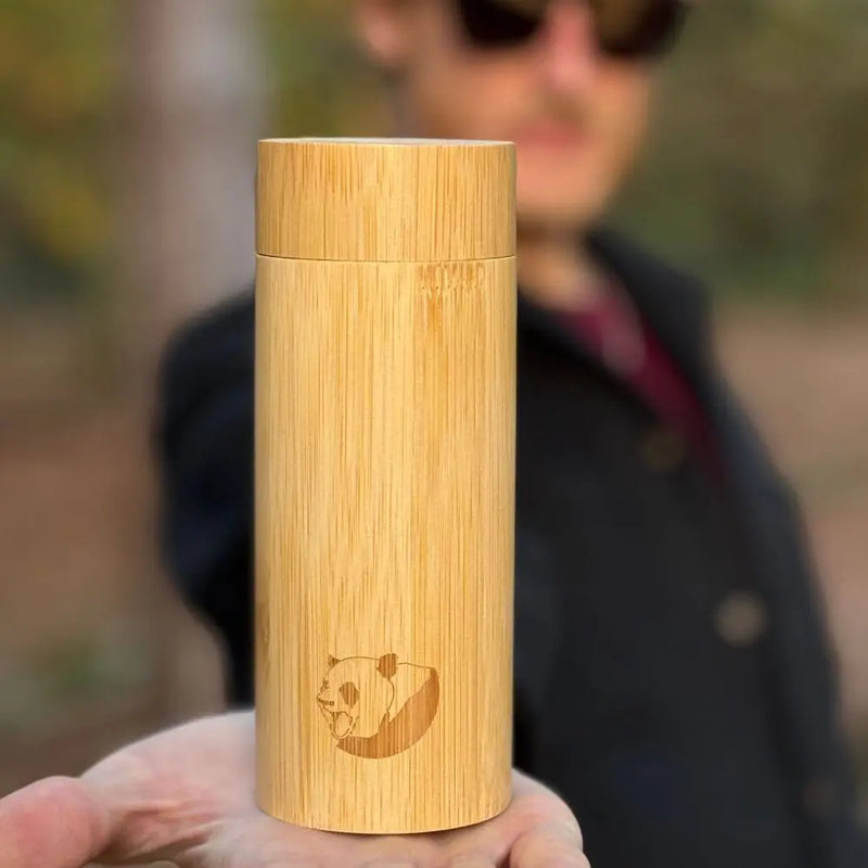 Natural Bamboo Panda Sunglasses Case Street Panda Clothing