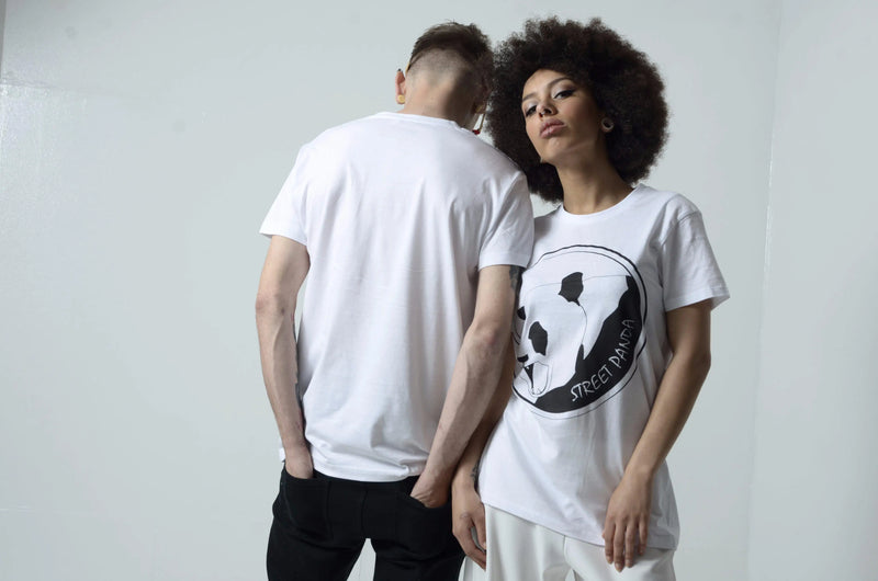 White Classic Panda Unisex Tee