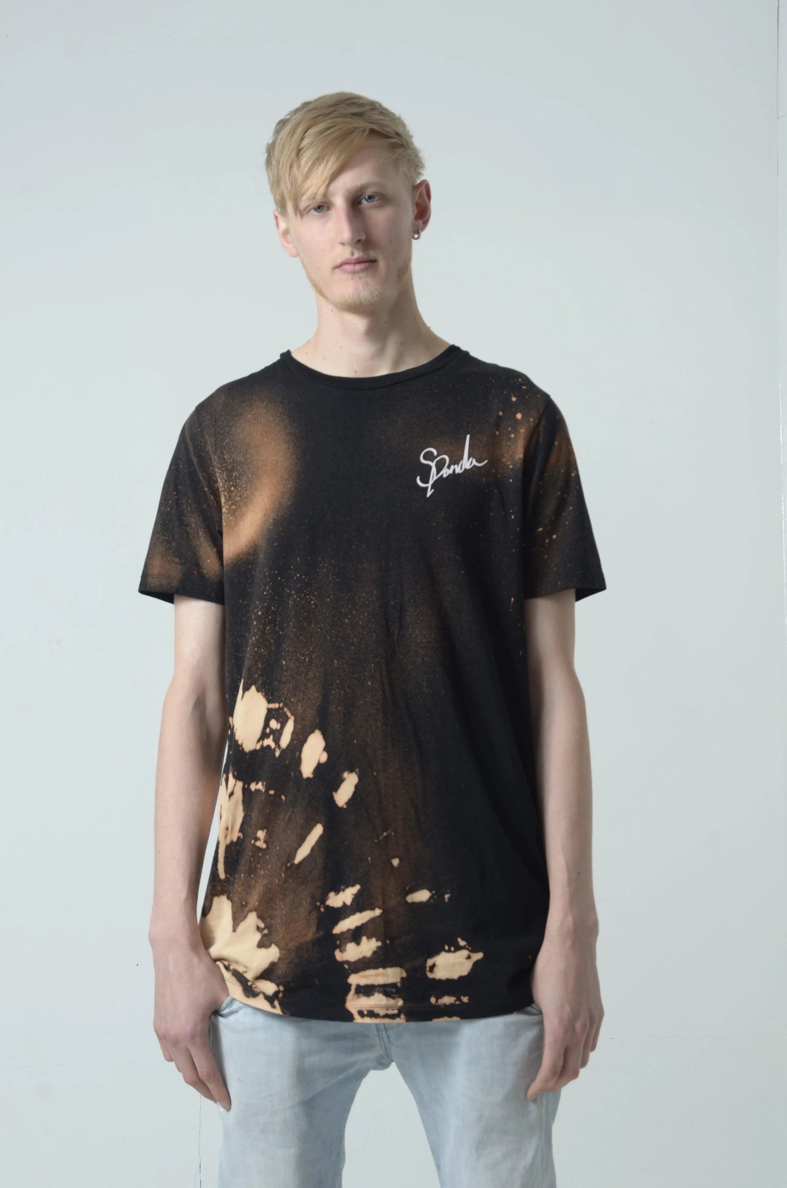 Custom Organic SPanda Acid Wash Unisex Long Tee - Street Panda
