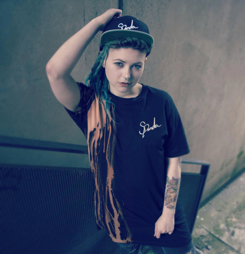 Custom Organic Signature Acid Wash Unisex Long Tee-uni sex T shirt-Street Panda Clothing