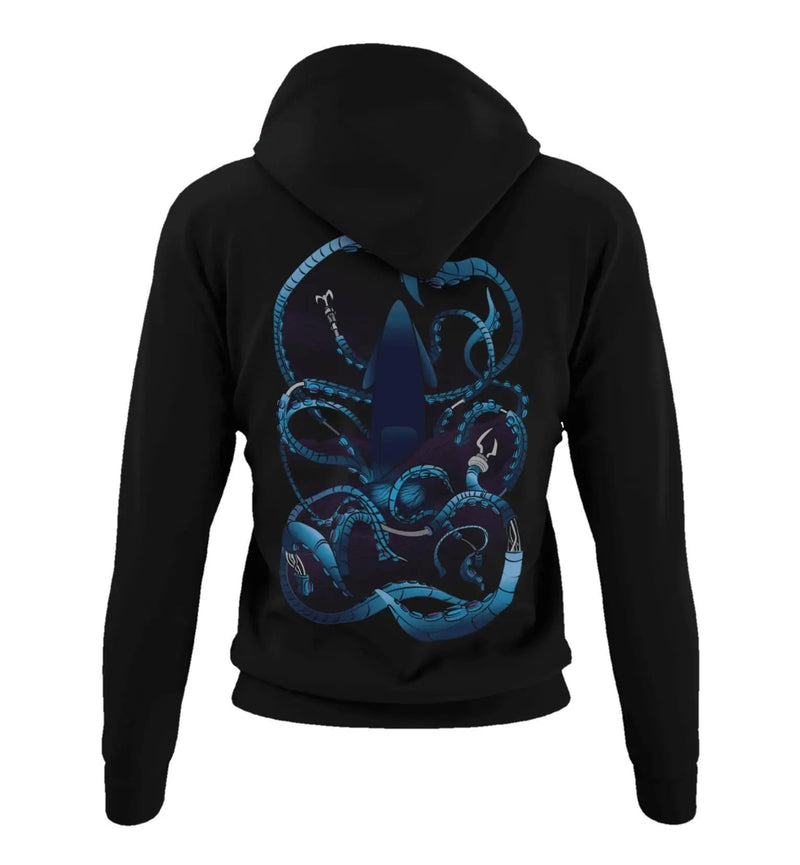 Cyber Squid v2 Hoodie-Hoodie-Street Panda Clothing