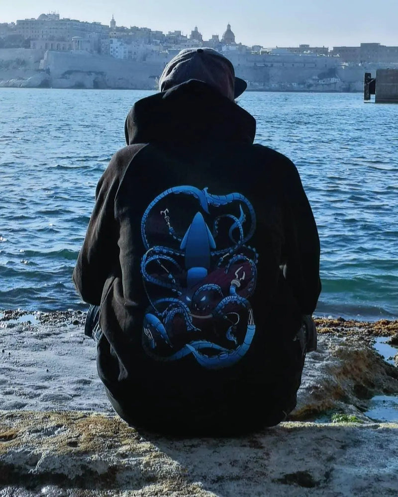 Cyber Squid v2 Hoodie-Hoodie-Street Panda Clothing
