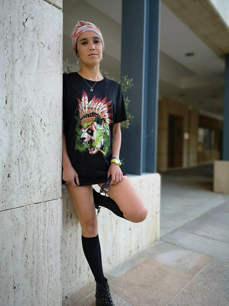 Organic Shaman Panda Unisex Tee-T shirt-Street Panda Clothing