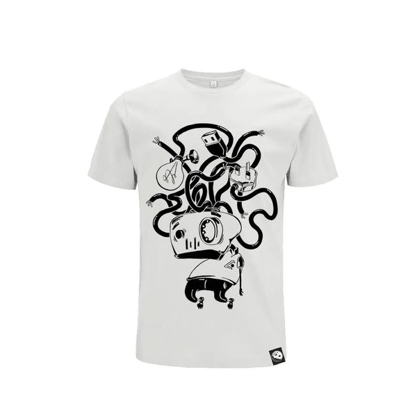 Organic Unplugged Unisex Tee-t-shirt-Street Panda Clothing