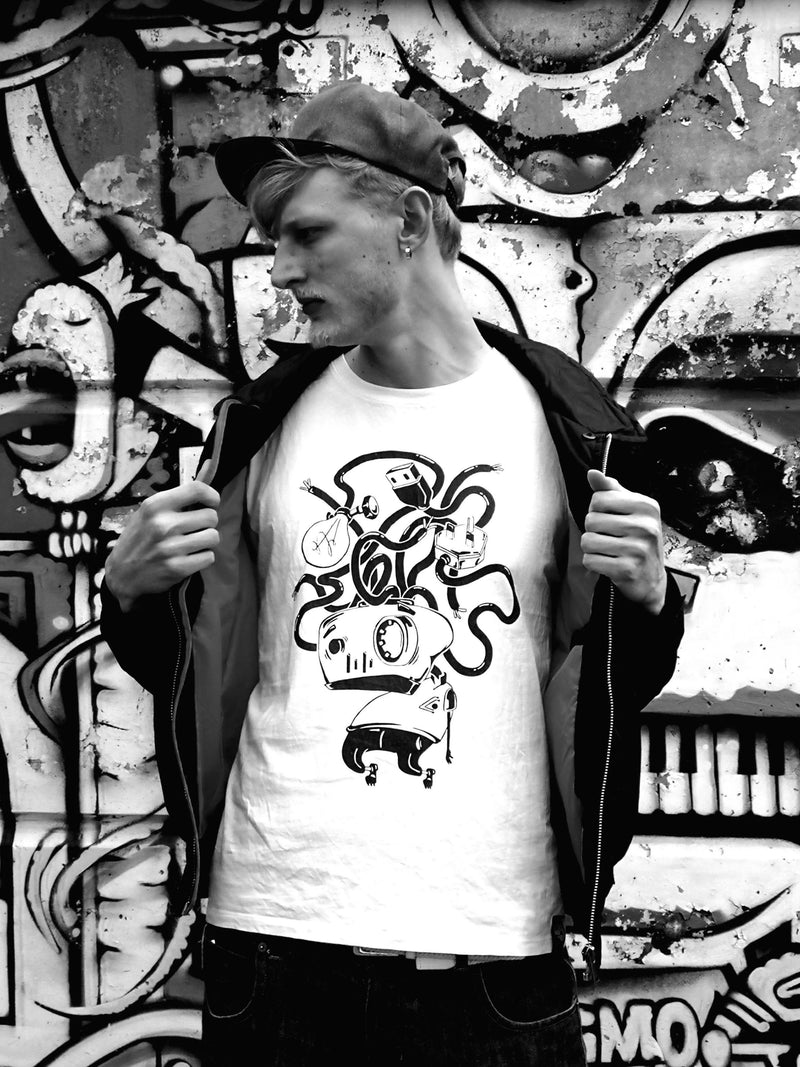 Organic Unplugged Unisex Tee-t-shirt-Street Panda Clothing