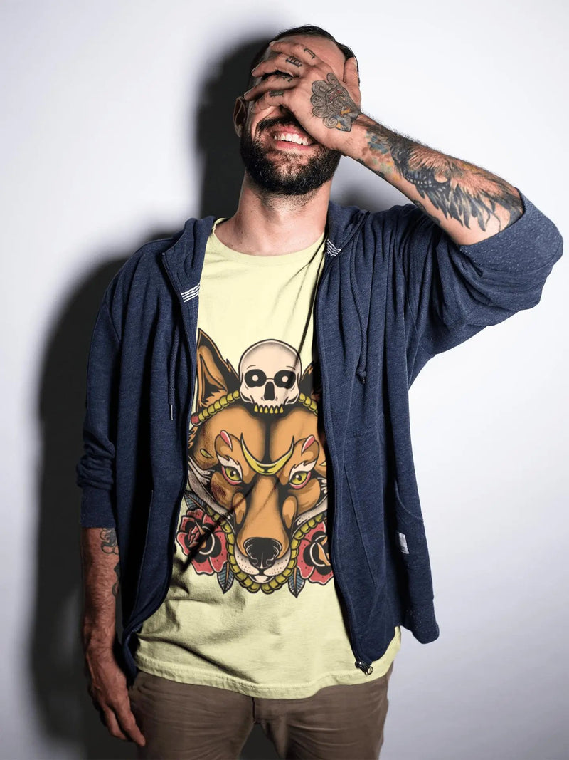 Skull Fox Unisex Tee-t-shirt-Street Panda Clothing
