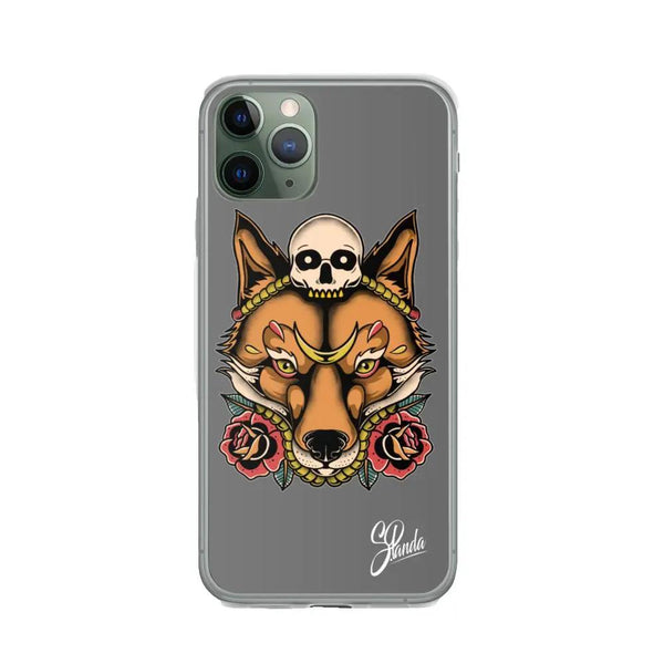 Skull Fox iPhone Cases ( Various Sizes )-iphone case-Street Panda Clothing