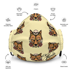 Skull Fox Patten Face Mask - Street Panda Clothing