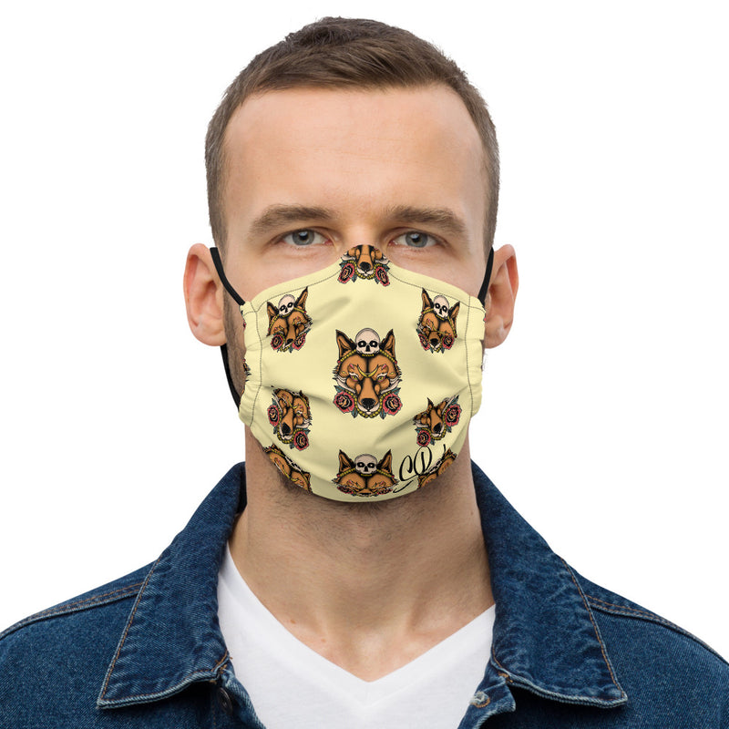 Skull Fox Patten Face Mask - Street Panda Clothing