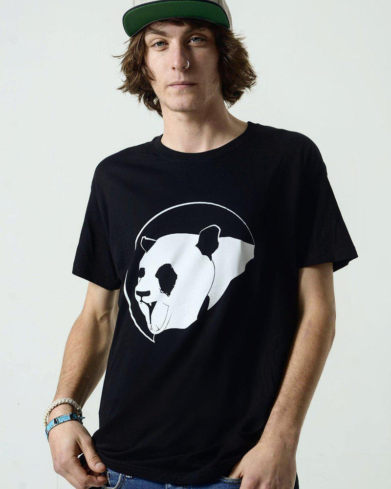 Black Classic Panda Unisex Tee-Street Panda Clothing