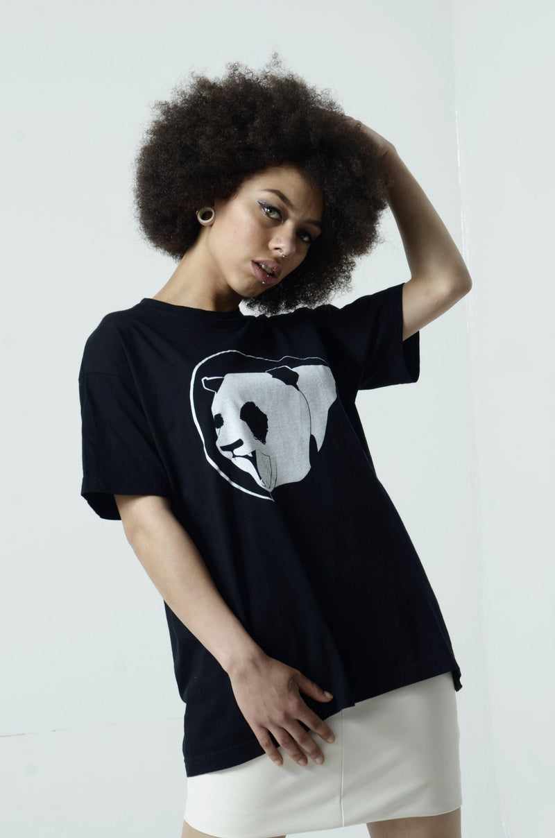 Black Classic Panda Unisex Tee-Street Panda Clothing