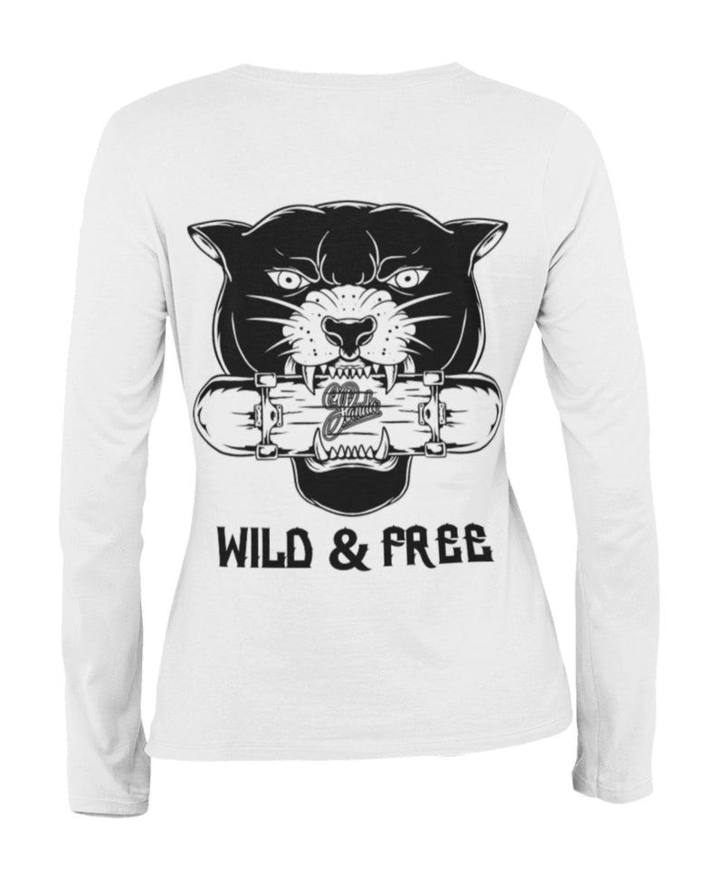 Organic Wild & Free Long Sleeve Unisex Tee-T-shirt-Street Panda Clothing