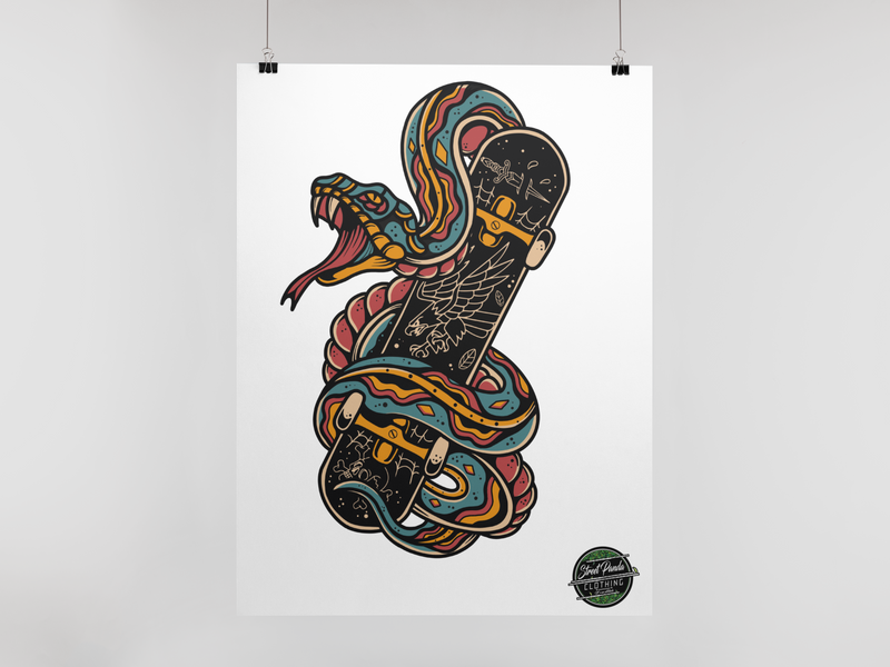 Snake Skate Poster Street Panda