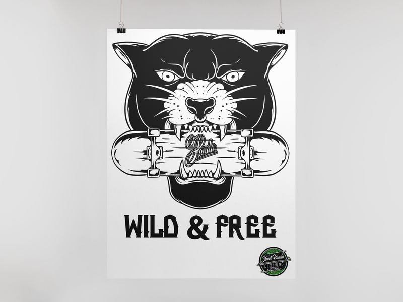 Wild and Free Poster Street Panda