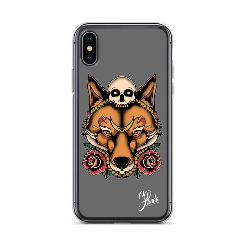Skull Fox iPhone Cases ( Various Sizes )-iphone case-Street Panda Clothing