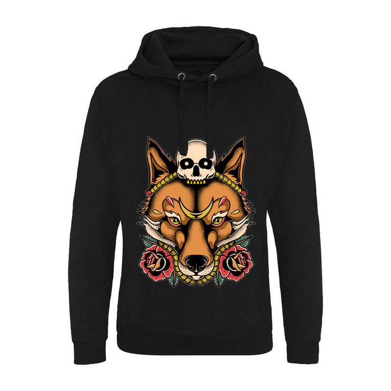 Skull Fox Pocketless Hoodies - Street Panda Clothing