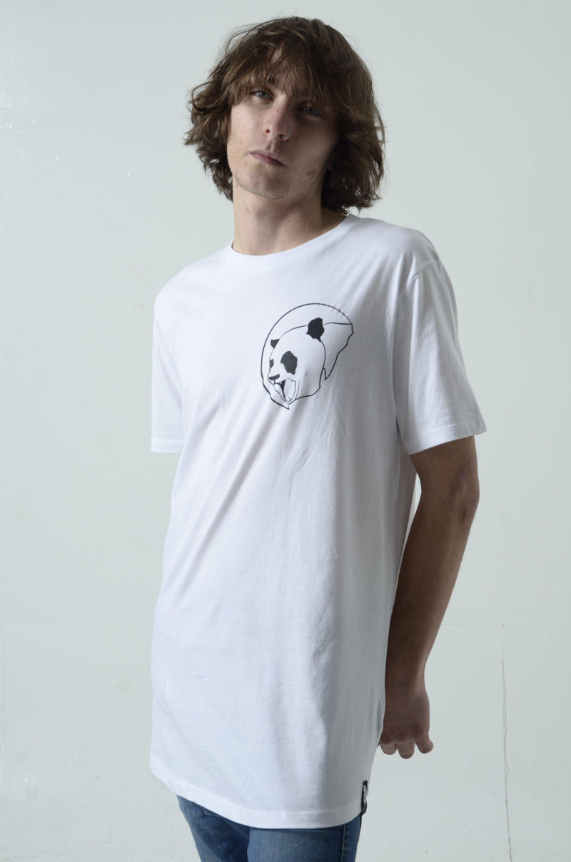 White Classic Panda Unisex Long Tee-Street Panda Clothing