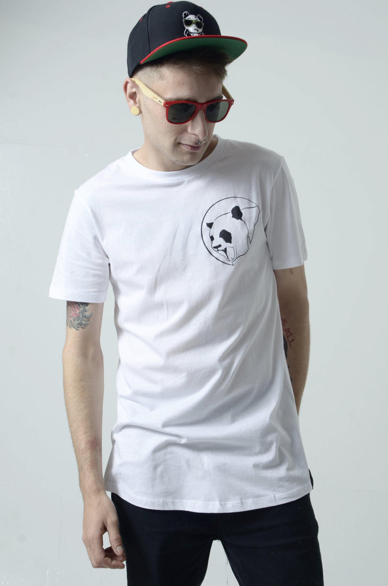 White Classic Panda Unisex Long Tee-Street Panda Clothing