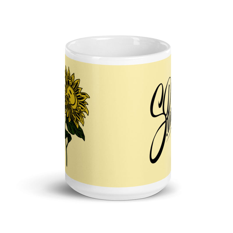 Flower Face Glossy Mug - Street Panda Clothing