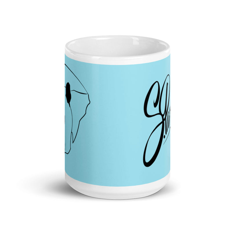 Blue Glossy Classic Panda Mug - Street Panda Clothing
