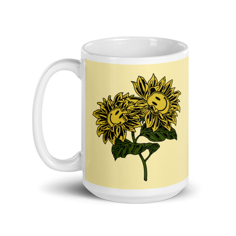 Flower Face Glossy Mug - Street Panda Clothing