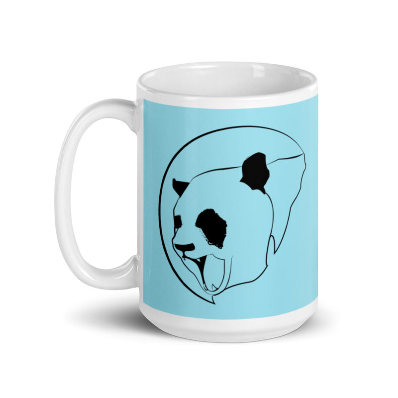 Blue Glossy Classic Panda Mug - Street Panda Clothing