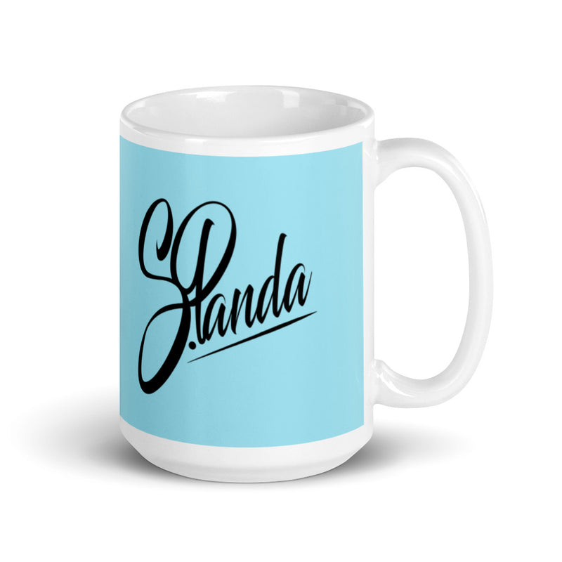 Blue Glossy Classic Panda Mug - Street Panda Clothing
